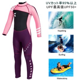 Wetsuit Kids 2.5mm Full Suit Long Sleeve Marine Sports Diving Suit Girls XL Pink