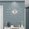 JUGV 24 Inch Crystal Large Modern Metal Starburst Decor, Bling