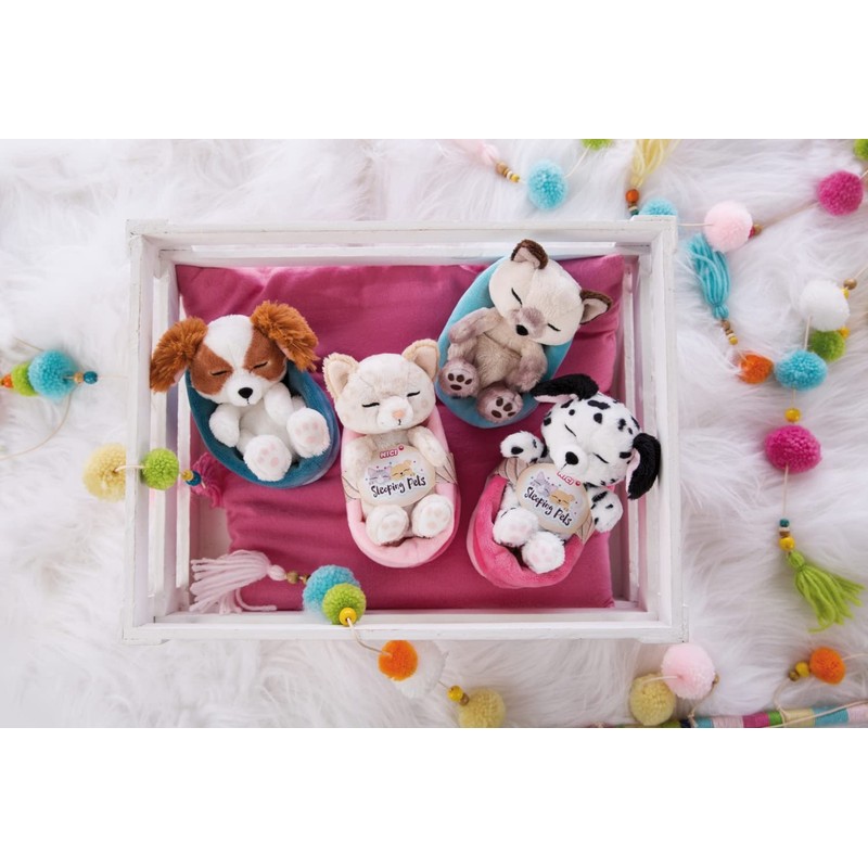 NICI 47891 Sleeping Pets, Puppies, Sleeping Dalmatian Puppy in Basket,