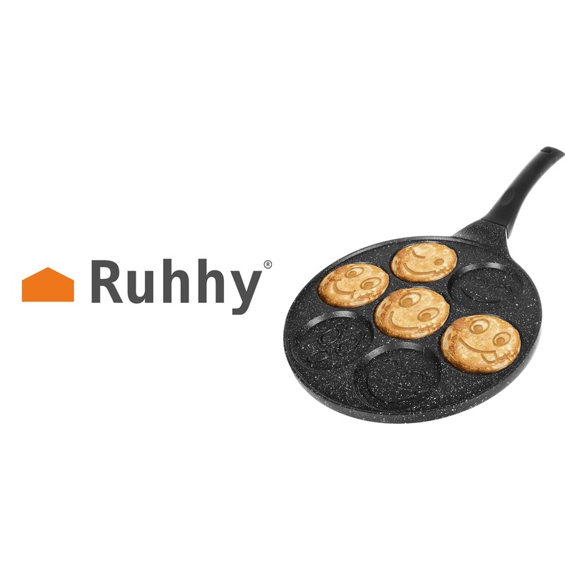 Ruhhy 19317 Fried Egg Pan Pancake Pan Children with Smiley