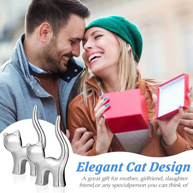 BESTOYARD Cat Ring Holder Ring Holder Ring Display Stand Cat