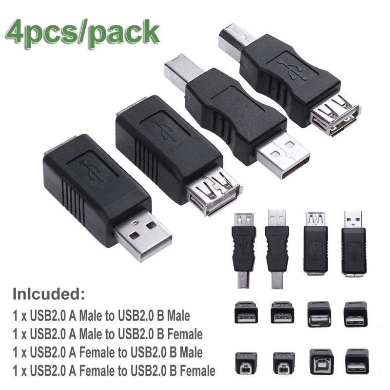 16PCS Multipurpose USB2.0 Adapter Converter USB Male to Female Micro