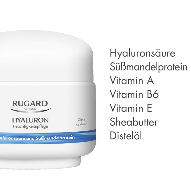 RUGARD Hyaluronic Moisturising Cream with Hyaluronic Acid and Sweet Almond