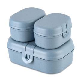 Koziol Pascal Ready Mini Lunch Boxes Plastic Blue Set of 3