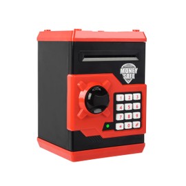 Augoing Piggy Bank Money Box, Electronic ATM Money Banks for Cash Coins Safe, Auto Scroll Real Money Saving Box for Kids with Passcode, Birthday Gifts Teen Boys Girls