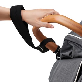 Xindojuz 1 PCS Dog Leash Wrist Strap, Safety Stroller Straps or Retractable Cat Leash, Adjustable Pram Wheelchair Hand Leashes with Soft Padded Handle, Security-Accessory for Child Safety (Black)