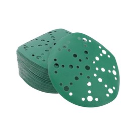 A ABSOPRO Sanding Discs 6 Inch 49 Hole 320 Grit Round Hook and Loop Sandpaper Aluminum Oxide Green 50pcs
