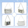 ZingZaak Ita Bag Crossbody, Pin Purse,Pin Display Bag with Transparent