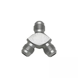 HRC Male Flare Coupling 6AN to 2 x 6AN Union Y Block Splitter Hose Adapter Fitting