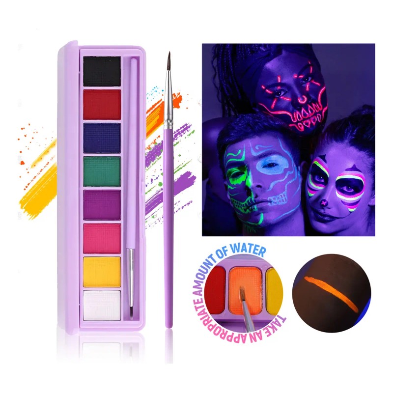 Pintura Corporal Soluble En Agua, Paleta De Delineador