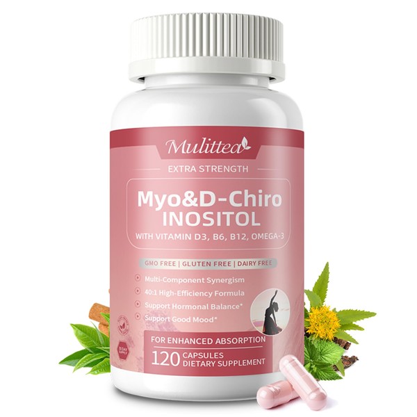 Mulittea Myo-Inositol & D-Chiro Inositol Supplement for Women-Hormonal Balance -