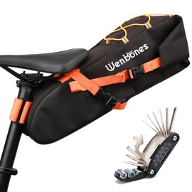 Wenbones 10L Waterproof Bicycle Saddle Bag, Bike Packing Bicycle Saddle Bags Seat Bag, Seat Bag Tour and Seat Pack, Compact Bicycle Transport Bags with Practical Features for the Saddle Produ