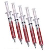 5 Double Value Novelty Blood Syringe Pens with extra refills.