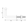 DAIDOHANT 10172002 Stainless Steel Large Folding Nail with Ball [With