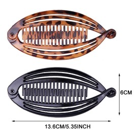 MUNZE 3 Stück Banana Clip Bananenspange Haarklammern Fischschwanz Haarspange Französische Bananen Klammer Haar Greifer Für Frauen Mädchen Dickes Dünnes Langes Lockiges Haar