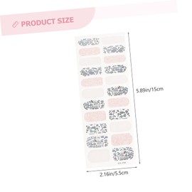 Baluue 6pcs Gold Foil Nail Stickers for Women Peel Off DIY Manicure Decals Nail Art Supplies for Salon and Home Use