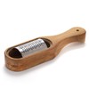 ZENFUN Cheese Grater, Stainless Steel Cheese Shredder with Wooden Handle,