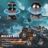 GU BEI TE DND Metal Bullet Dice Set 7-Piece, Spinning