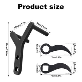 Lower Control Arm Pry Tool Kit, 1/2" Suspension Bushing Removal Tool & Pry Bar Wrench Adapter Heads for Control Arm and Suspension Maintenance in Tight Spaces