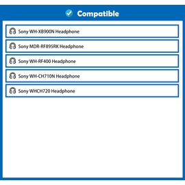 DowiTech Breathable&Durable Earpads Cushion Replacement Compatible with Sony WH-XB900N MDR-RF895RK WH-RF400 WH-CH710N WHCH710 WH-CH720N WHCH720 Headphone Ear Pads with Mesh Fabric and Memory Foam