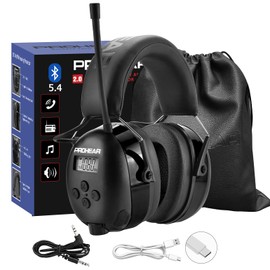 PROHEAR 033 AM FM Bluetooth 5.4 Radio Headphones - USB C Rechargeable 2000mAh Battery - Radio Headset Hearing Protection 31dB SNR - 48Hrs Playtime - Ear Protector for Mowing Lawn, Gifts for Father