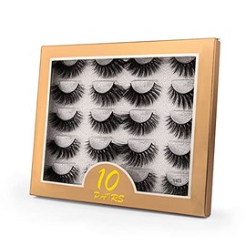 10 Pairs 3D Mink Eyelashes Dense Makeup Natural False Eyelashes Long Eyelashes Extension Fake Eyelashes (Y403)
