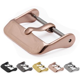 BARTON WATCH BANDS - Replacement Buckle - Choice of Color & Width - Rose Gold 24mm - Vacuum PVD Finish