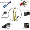 Fashion Letter Keychain Lanyard Industrial Canvas Phone Lanyard Wristlet Keychain