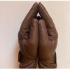 Guantes de equitación para mujer, 100% piel auténtica, color marrón,