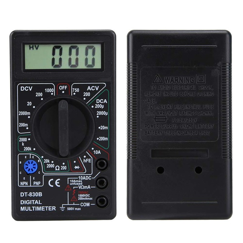 Fydun Digital Multimeter, DT-830B Multifunctional Portable LCD Digital Multimeter Amp