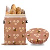 AMZDOTD Reusable Sourdough Bread Bags with Cotton Bowl Covers,Cotton Beeswax