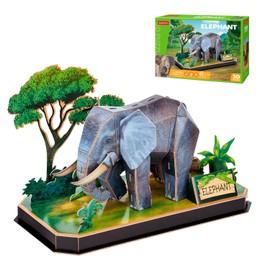 Puzzle 3D Elephant - 3D Puzzle for Children and 3D Puzzle Adults | 3D Puzzle Children + 5 Years | 3D Puzzle Adults | Easy Assembly | 42 Pieces