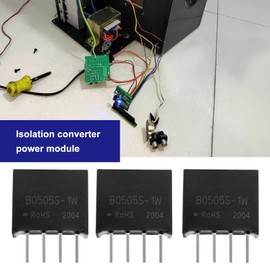 The Lord of the Tools 4pcs Black 4 Pin DC-DC 5V B0505S-1W Isolation Transformer DC-DC 5V to 5V B0505S-1W Power Supply Module Fixed Input Voltage 1W