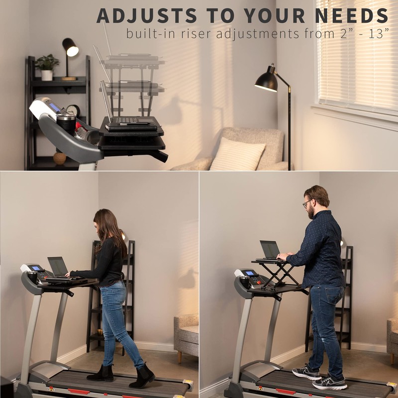 VIVO Universal Treadmill Desk Riser, Height Adjustable Platform for Notebooks,