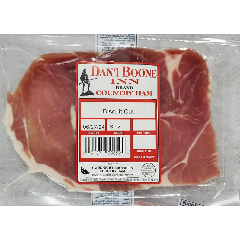 Dan'l Boone Brand Country Ham Biscuit Cut 5/3 Ounce Packs