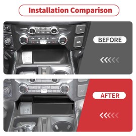 Linskip Center Console Storage Tray for Ford F150 2021-2025, Climate Control Panel Storage Tray, Dash Organizer Storage Tray for F150 Interior Accessories