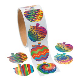 Funky Apple Roll Stickers - 1 Piece - Educational and Learning Activities for Kids