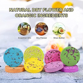 Uandhome Scented Shower Steamers Tablets, Shower Bombs Aromatherapy Vapor Steam Tablets for Stress Relief, Set of 8 Shower Steamers Tablets with Essential Oils for Relaxation and Nasal Congestion, Cozy Daily Showers Body Restore Relaxing Spa Yoga Birthda