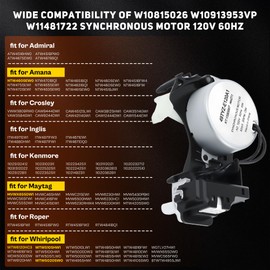 Upgraded Washer Shift Actuator fit for Maytag Whirlpool Kenmore Amana Washing Machine 49TYZ-E120A1 W10913953 W10815026 W11481722 50SM21-1-221B MVWC565FW1 NTW4519JW2 WTW5000DW3 LUXRILI