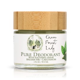 Green Forest Lady - Pure, Organic Deodorant for Women and Men, Aluminum-Free Deodorant, Paraben-Free, Vegan, Balsam Fir, Cardamom, Natural, Stay Fresh All Day - 2 FL OZ/59.15 ML