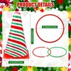 Leitee 6 Sets Candy Corn Ring Toss Game Plastic Cones