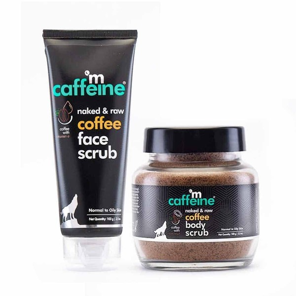Exfoliating Coffee Face & Body Scrub Combo For Tan Removal