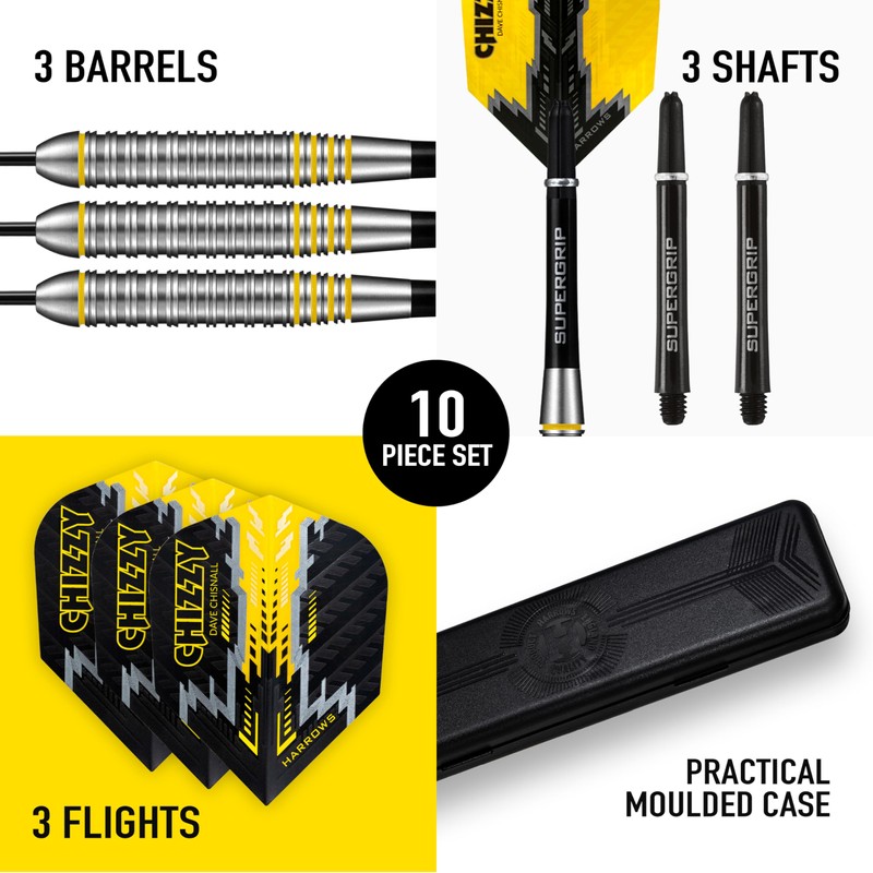 Harrows Chizzy High-Quality Alloy Darts | Steel Tip Darts Set