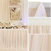 14FT Champagne Tulle Table Skirt for Rectangle or Round Table