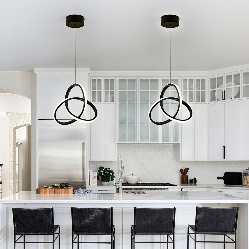 MAYNA Modern Spiral Led Pendant Light, 4000K Natural White Pendant