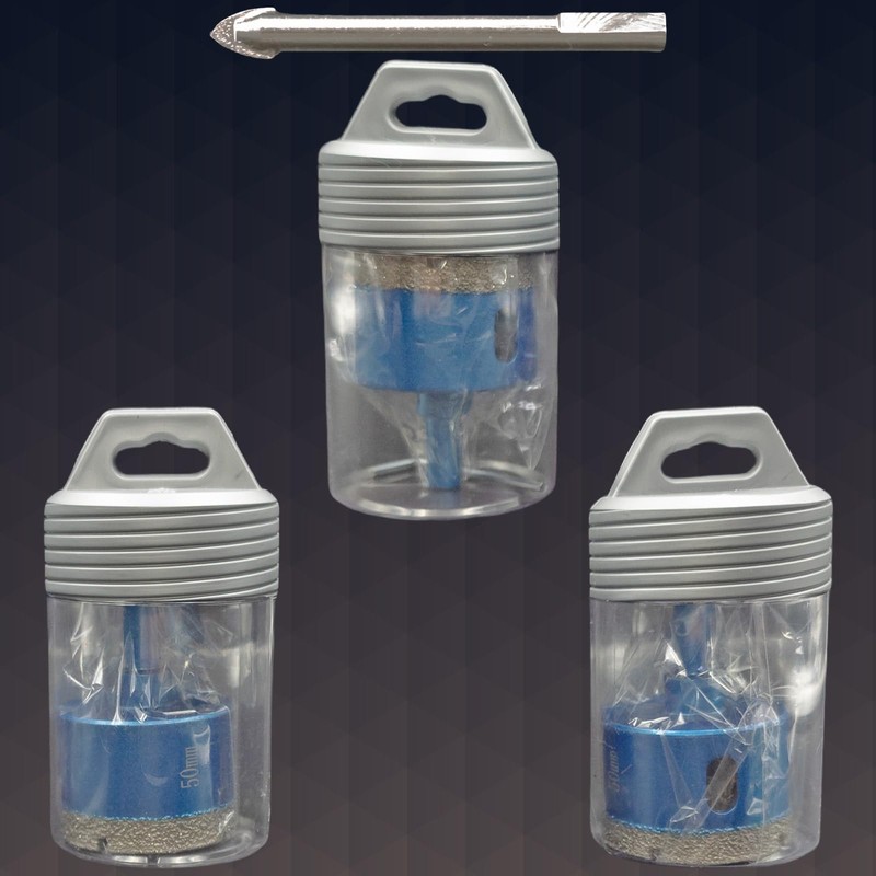 2" (50mm) Diamond Hole Saw Drill Bit Set - Includes