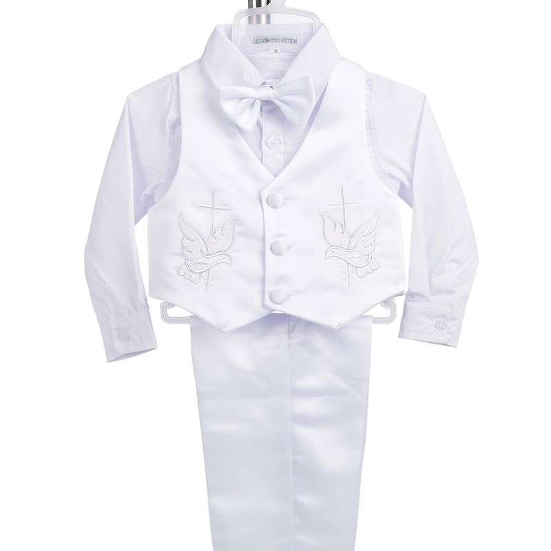 Dressy Daisy Baby Boy Satin Baptism Clothes Christening Outfit with