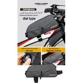 GORIX Top Tube Bag Waterproof Dial Type Small Thin Road Mountain Bike Frame Bag (Adventure T99)