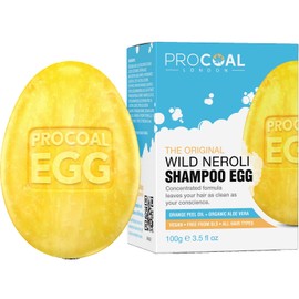 NEW Vegan Wild Neroli Shampoo Bar 100g by Procoal - SLS Free Solid Shampoo Bar, Orange Peel Oil, Hydrating Glycerine, Amino Acid Rich Aloe Vera, Cruelty-Free