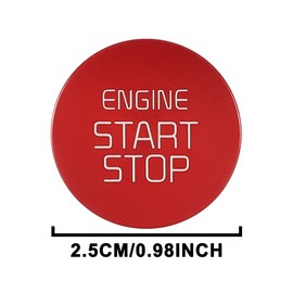 TOMALL Aluminum Alloy Engine Keyless Start Stop Push Button Ring Compatible with Kia Optima K5 2020 Car Power Ignition Switch Button Cover Trim Decoration Interior Cap Accessories (Red)